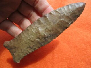 Authentic 4 3/5 " Paleo Beaver Lake Arrowhead Found In Tennessee