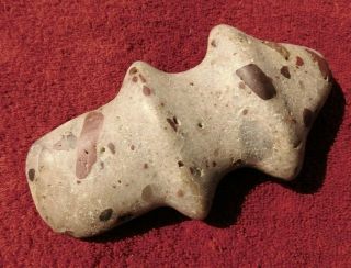 Museum Quality Colorful Puddingstone St Joseph Co Michigan Barbed Trophy Axe