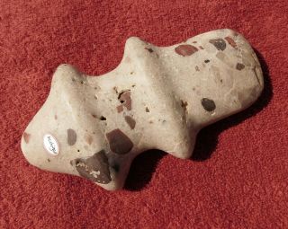MUSEUM QUALITY COLORFUL PUDDINGSTONE ST JOSEPH CO MICHIGAN BARBED TROPHY AXE 2