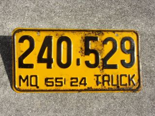 Missouri 1955 Truck License Plate 240 - 529