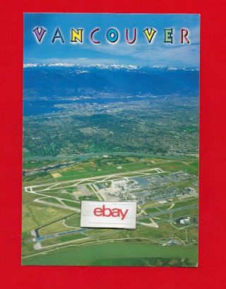 Vancouver International Airport Canada Aerial View Postcard