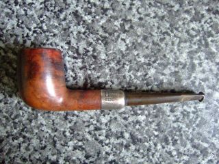 Antique Emil Loewe Wooden Tobacco Pipe Silver Band London 1915 L & Co