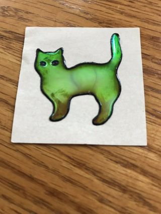 Vintage 1980s Cat Mystiks Oilies Sticker Changing Swirl Liquid Crystal Colors