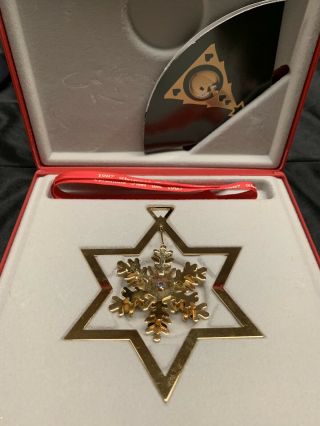 1987 - 1995 24 carat gold plated GEORG JENSEN Christmas Ornament 4
