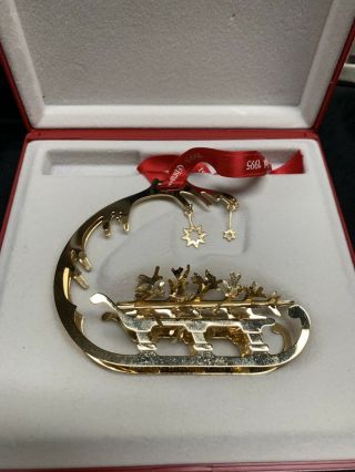 1987 - 1995 24 carat gold plated GEORG JENSEN Christmas Ornament 7