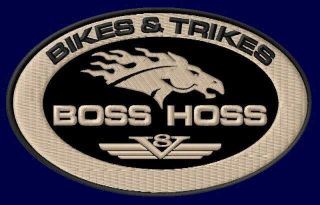 Boss Hoss Cycles Xl Embroidered Back Patch 10 - 3/4 " X 6 - 3/4 " Motor Bikes Trikes