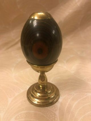 Van Cort Nicholas Ii Wood Kaleidoscope Egg W/brass Stand - Box