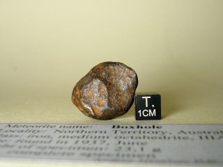 Meteorite Iron Boxhole,  Australia,  Complete Specimen 23,  1 G