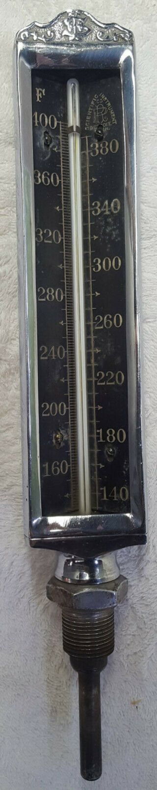 Scientific Instrrument Comany Boiler Steam Thermometer Chrome Gauge1920 