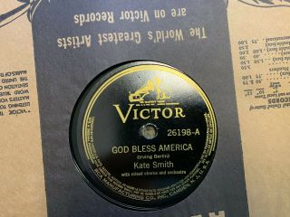 Kate Smith God Bless America 78 Rpm Record Vg,