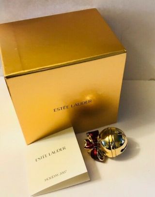 Nib Full/unused 2007 Estee Lauder " Jingle Bell " Solid Perfume Compact