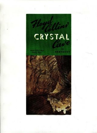 Vintage Advertising Brochure Floyd Collins Crystal Cave Horse Cave Ky 1950s