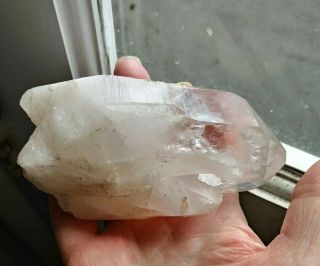 Large Lemurian quartz crystal,  multiple Isis faces multiple rainbows,  many stra 5