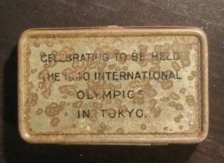 Rare gramophone phonograph needle tin,  commemorating Tokyo Olympics DIK 2