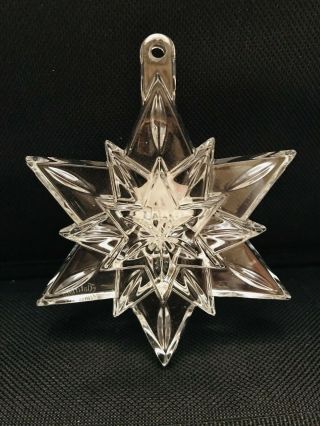 Waterford Crystal 2004 Snow Star Ornament Made In Ireland