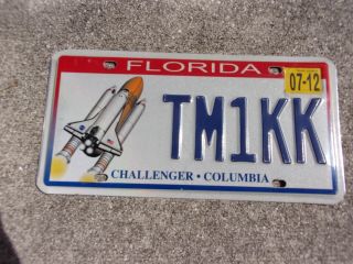 Florida Challenger - Columbia 2012 License Plate Tm1kk