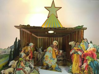 Vtg 1933 Paper Doll Nativity Scene Jesus Birth Christmas Holiday Scrapbooking