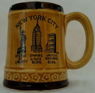 York City Souvenir Coffee Mug Statue Of Liberty,  Empire State Building,  Un