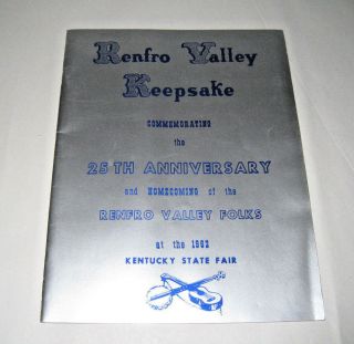 1962 Kentucky State Fair Renfro Valley Folks Keepsake 25th Anniversary Bert Comb