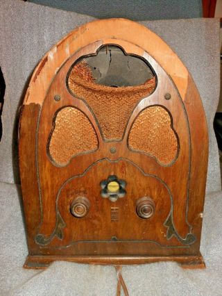 Vintage General Motors Co.  Tombstone Tube Radio Wood Casing Restoration Parts
