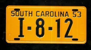 1953 Wheaties Cereal Premium License Plate - South Carolina
