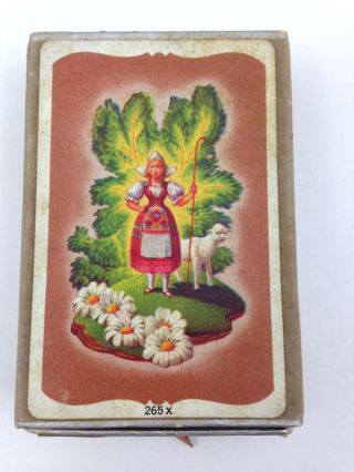 Vintage Playing Cards Congress Complete Deck Dutch Girl Sheep Swap Card