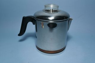 Revere Ware Stainless Steel 4 - Cup Stove Top Percolator Coffee Pot Maker