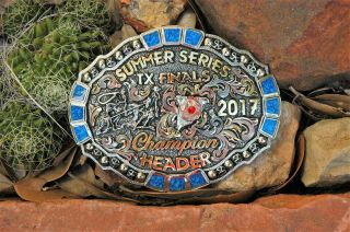 Champion Trophy Rodeo Buckle - Champion Header - 2017