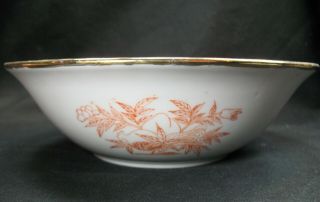 Arita Imari Porcelain Hand Painted Bowl & Spoon Gold with Floral Design 8 
