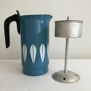 Cathrineholm Enamel Blue Lotus Coffee Pot With Percolator Norway