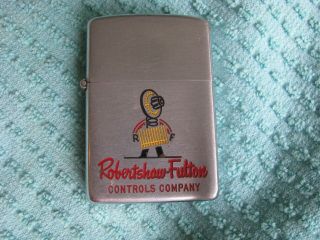 Zippo Lighter 1953 Advertising Robertshaw - Fulton Controls Company
