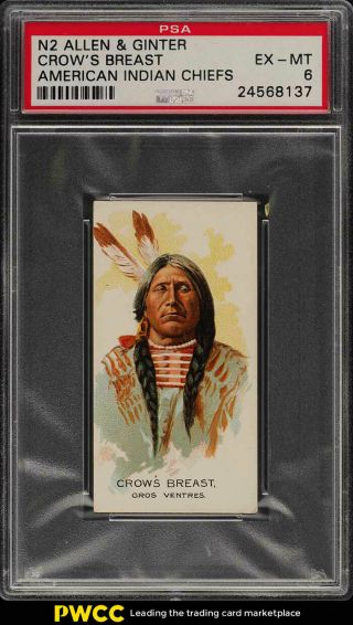 1888 N2 Allen & Ginter American Indian Chiefs Crow 