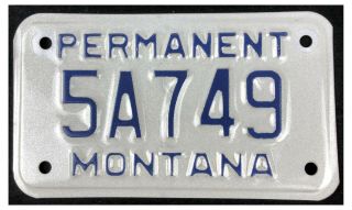 Montana About 2005 Permanent Trailer License Plate 5a749