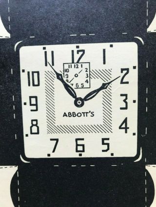 10 vintage Abbott ' s clocks - vanishing clock,  made of paper - magic trick 2