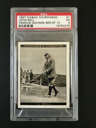 1927 Churchman Famous Golfers Ser.  Of 12 - Large: John Ball 1 Psa Grade 5
