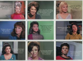 Women Of Star Trek 50th Anniversary Complete 18 Card Chase Set Quotes