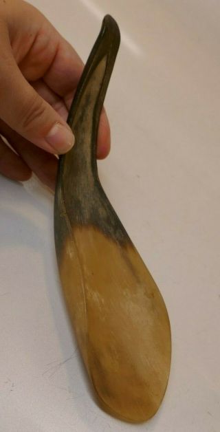 Antique Alaskan Eskimo / Inuit Steam Bent Spoon - 8 