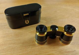 Vintage Carl Zeiss Diadem Opera Glasses Case Made In Germany.