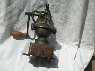 Vintage decorative Hand Crank coffee mill / grinder,  RARE example cond. 2