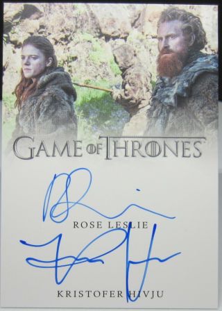 Rittenhouse Game Of Thrones Inflexions Dual Autograph Rose Leslie & Kristofer H