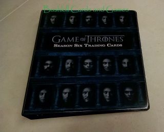 Game Of Thrones Season 6 Complete Mini - Master Set - Hall Of Faces,  Foils,  Binder