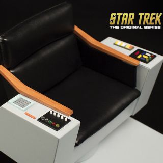Qmx Star Trek Tos Captains Chair 1:6 Scale Doublebox