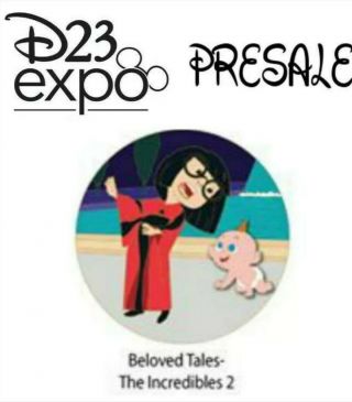 Disney D23 Dsf Dssh Beloved Tales Pin Incredibles 2 Edna Jack Le 300 Pre -