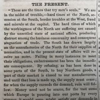 2 1860 newspapers SOUTH CAROLINA SECEDES fr UNION aft LINCOLN ELECTED PRESIDENT 2