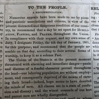 2 1860 newspapers SOUTH CAROLINA SECEDES fr UNION aft LINCOLN ELECTED PRESIDENT 5