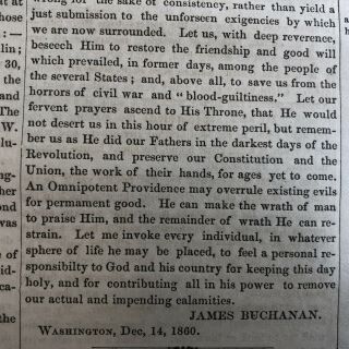 2 1860 newspapers SOUTH CAROLINA SECEDES fr UNION aft LINCOLN ELECTED PRESIDENT 7