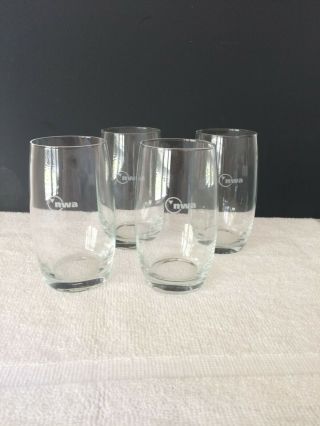 Northwest Airlines Water Glasses - Set Of Four
