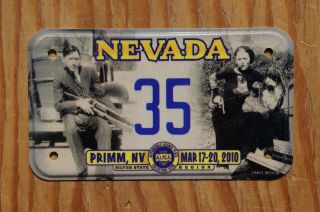 2010 Primm Nevada Motorcycle License Plate 35 - Alpca Convention