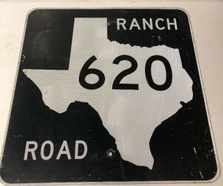 Authentic Retired Texas “ranch” Road 620 Highway Sign Travis Williamson County