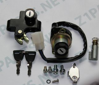 Kawasaki Kh250 Kh400 Ss250 Ss400 Ignition Switch Seat And Steering Lock Set